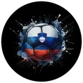 speecheese Magnet Fußball Slowenien Flagge Magnet mit Flaschenöffner rund