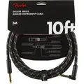 Fender Deluxe Series Cable Angled 3m Black Tweed