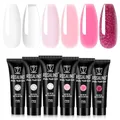 ROSALIND Poly Nagelgel, 6 Farben 10ml UV LED Nagelverlängerungs Nagel Extension Gel für Anfänger, Profi, Nagelstudio, Poligel für Nägel Gel Nail Art
