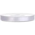 Partydeco Satin Ribbon, white, 6mm/25m (1 pc. / 25 lm) (1x) (PDTS6-008)