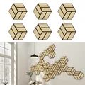 Akustikpaneel "Hexagon Set", BxL: 30 x 26 cm, Eiche, Echtholzfurnier - braun