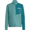 adidas Terrex Damen Multi Climacool Half Zip Longsleeve (Größe M, gruen)