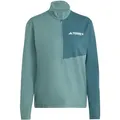 adidas Terrex MT Half-Zip Laufshirt Damen-Dunkelgrün,Grün, Größe M