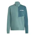 Adidas Damen Terrex Multi Climacool Half Zip Long Sleeve, preloved Teal/Mystery Green, M