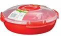 Sistema Mikrowellen Teller rund rot 1,3l Mikrowelle Geschirr Dose Topf 24cm
