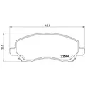 BREMBO Bremsbelagsatz Scheibenbremse vorne für Mitsubishi Outlander III 2.0
