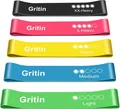 Gritin Fitnessbänder Widerstandsbänder Mit 5 Stufen, Latex Fitnessband Resistanc