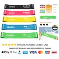 Fitnessbänder Widerstandsbänder mit 5 Stufen, Latex Resistance 5er Set