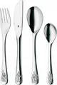 WMF Kinderbesteck Zwerge 1291556040 | 4-teilig ab 3 Jahren | Edelstahl 18/10 | spülmaschinengeeignet | gravierbar