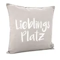 heimtexland ® Outdoorkissen 45x45 Dekokissen Outdoor Garten Lounge Deko Kissen Typ839 Lieblingsplatz Taupe