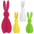 Cepewa Hase zum Aufstellen 4er Set 'Rabbit' | Polyester Filz 30cm weiß gelb pink grün | Osterdekoration Dekofigur Osterhase zum Stecken (1 x 4er Set Hase 30cm)