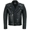 BOHMBERG Lederjacke Herren "TOKYO" Rindleder-Klassiker im modernen Croc-Look, Echtleder L