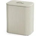 Joseph Joseph - Tota Trio Luxe Wäschetrennkorb mit drei Fächern 90 l, Bambus ecru