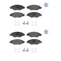 2x Meyle 025 235 9718 Bremsbelagsatz Scheibenbremse Vorne für Peugeot 206 206 SW