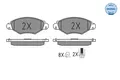 MEYLE 025 235 9718 Brake Pad Set, disc brake for PEUGEOT