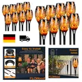Solarleuchten Flammen Effekt 6 Stück Garten Weg Hinterhof