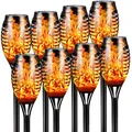 Solarleuchten Flammen Effekt 12 LED 6 Stück Garten