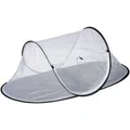 Relaxdays Fliegenhaube Polyester Weiß Schwarz Faltbar 107 cm x 58 cm x 40 cm 350 g
