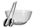 WMF Salatschüssel Taverno, Glas, (Set, 3-tlg), inkl. Salatbesteck, stilvolles Design, spülmaschinengeeignet