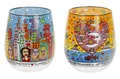 Goebel Porzellan 2er Set Windlichter Glas 8,5 x 9,5cm James Rizzi