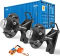 VEVOR Versandcontainer-Räder, 8-Loch-Rad-Set, robuste Versandcontainer-Achse mit Ratschen-Zurrgurt, bewegt sich 6 m bis 12 m, sicherer Transport für Dock, Lager, Baustelle, Schwarz