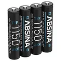 ABSINA 4x AAA Akku 1150 NiMH - Akkus AAA Micro mit 1,2V & min. 1050 mAh - Batterien AAA wiederaufladbar für DECT Telefon