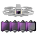 NEEWER 4er Pack ND Filter Set, kompatibel mit DJI Avata 2, Neutraldichtefilter ND8/ND16/ND32/ND64, Drohnen Objektiv Zubehör doppelseitig beschichtetes HD Glas Keine Störungen mit der Objektivabdeckung