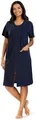Damen Hauskleid COMTESSA Homewear Strandkleid Frottee Baumwolle marine Gr.36 NEU