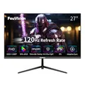 FeuVision 27 Zoll Monitor, 120Hz, FHD 1080p, IPS Panel, Gaming Monitor, 4ms, Adaptive-Sync, VESA montierbar, Eye-Care, Rahmenlos Bildschirm, Blaulichtfilter, HDMI, VGA (PS5 unterstützt 60 Hz)
