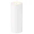 LED Kerze Noca weiß Ø 10cm H 27cm – echt wirkende Outdoor Kerze mit Timer