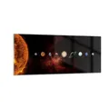 Panorama Bilder auf Glas 100x40cm Glasbild Sonnensystem Planeten Kosmos Groß Wanddeko Bild im Glas Schlafzimmer Küche Wandbilder Dekoration Wohnzimmer Modern Wand Kunstdruck Art GAB100x40-5377
