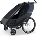 Croozer Kid Lykke Kinderanhänger Blueberry Blue 2 Zweisitzer 2in1 (inkl. Buggy-Set)
