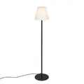 Qazqa Außen-Stehlampe Virginia fl, ohne Leuchtmittel, Warmweiß, QAZQA Außen Boden­leuchte, e27, Schwarz, Edelstahl, Modern