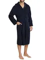 Schiesser Herren Bademantel mit Kapuze, Blau (815-navy), S