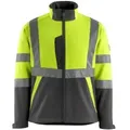 MASCOT® Warn-Softshelljacke KIAMA, Safe Light, warngelb/anthrazit 15902-253 , 1 Stück, Größe: 3XL