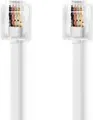 Nedis TCGL90200WT20 Telecomkabel RJ11 Male R (TCGL90200WT20)