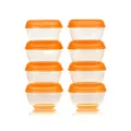 Vital Baby Gefrierschalen mit Deckel/Frischhaltebox für kleine Portionen z.B. Kräuter, Hefe - Mini-Tiefkühldose für praktische Portionierungen, mit weichem Boden einfach herausdrücken 30ml, 8 Stk