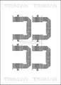 Zubehörsatz Scheibenbremsbelag TRISCAN 8105 241609 für INSIGNIA OPEL SAAB ASTRA