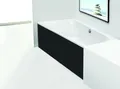 Hoesch Thasos Glasverkleidung für Nischeneinbau 1750 x 1100 mm links - Schwarz - 47041.552