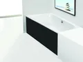 Hoesch Thasos Glasverkleidung für Nischeneinbau 1750 x 1100 mm links - Schwarz