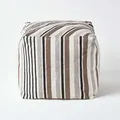 Designer Hocker Pouf Würfel Selam Grau Weiß - S - Homescapes