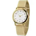 Adora ■ Armbanduhr Ø 34mm | goldfarbenes Zugband & Gehäuse | Uni