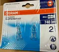2 x OSRAM Halogen Stiftsockellampe HALOGEN SUPERSTAR  48W 230V G9  740Lm  2000h