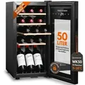 Sommertal WK 50 Weinkühlschrank – 15 Flaschen, 5–20 °C einstellbar, abschließbar, LED-Beleuchtung, Glastür, Touchscreen - Schwarz