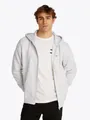 Tommy Jeans Sweatshirt TJM REG S FLAG ZIP FLEECE THRU mit bestickten Markenlogo auf Brusthöhe