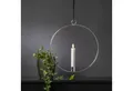 MARELIDA Hängeleuchte Dekoring mit LED Kerze Flamme mit Aufhänger 28,5cm Timer Batterie, LED Classic, warmweiß (2100K bis 3000K)