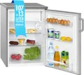 Bomann® Kühlschrank mit Gefrierfach, Getränkekühlschrank mit 120L Nutzinhalt und 2 Glasablagen, Türanschlag wechselbar, kleiner Kühlschrank mit stufenloser Temperaturregelung - KS 2194.1 inox