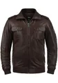 !Solid Famash Herren Lederjacke Bikerjacke Echtleder mit Stehkragen, Größe:XL, Farbe:Brown (5066)