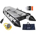 NEMAXX Schlauchboot [INKL.2 PADDEL,TASCHE+LUFTPUMPE] – Paddelboot 330 cm für 5 Personen, (2 PADDEL/TASCHE/LUFTPUMPE/Reparatur-Set/Sitzbank/Gebrauchsanleitung), Aufblasbarer Hochdruckboden/Für Motoren bis 11 kW (15 PS)/Alu-Paddel