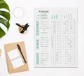 Putzplan WG, Putzplan Vorlage, Block 50 Blatt DIN A4